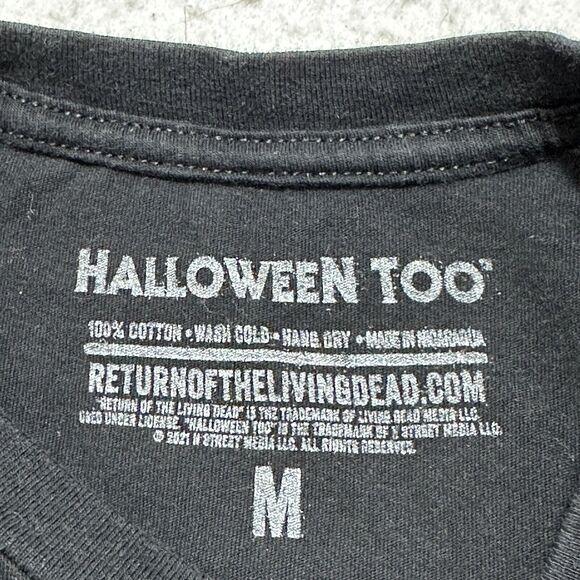 Return of the Living Dead Men Medium Halloween Too Pumpkin Skull Graphic T Shirt - Picture 3 of 11